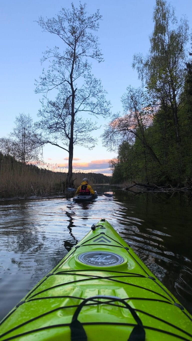 Plaukimas vienvietėmis baidarėmis